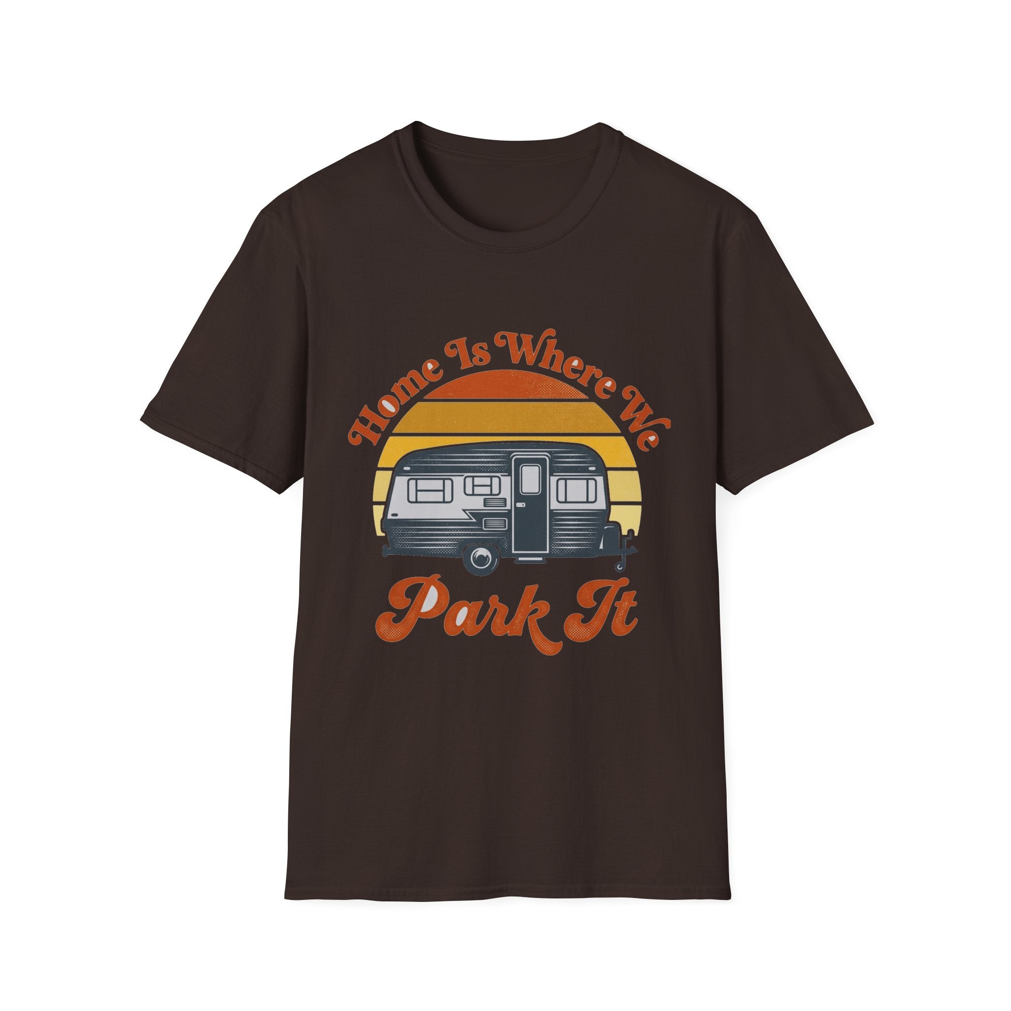 Home Is Where We Park It Sunset Stripe T-Shirt