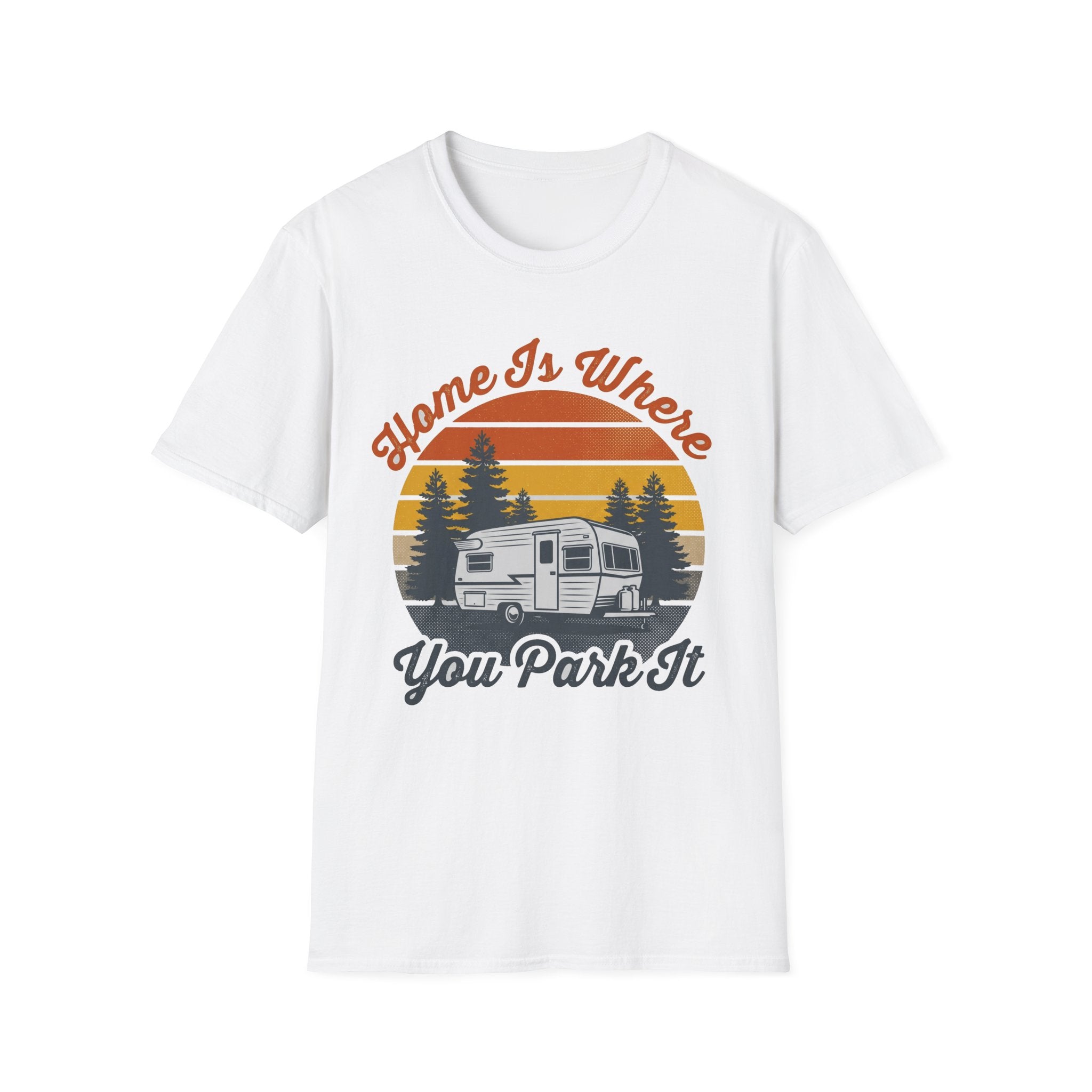 Home Is Where You Park It Retro Camper T-Shirt
