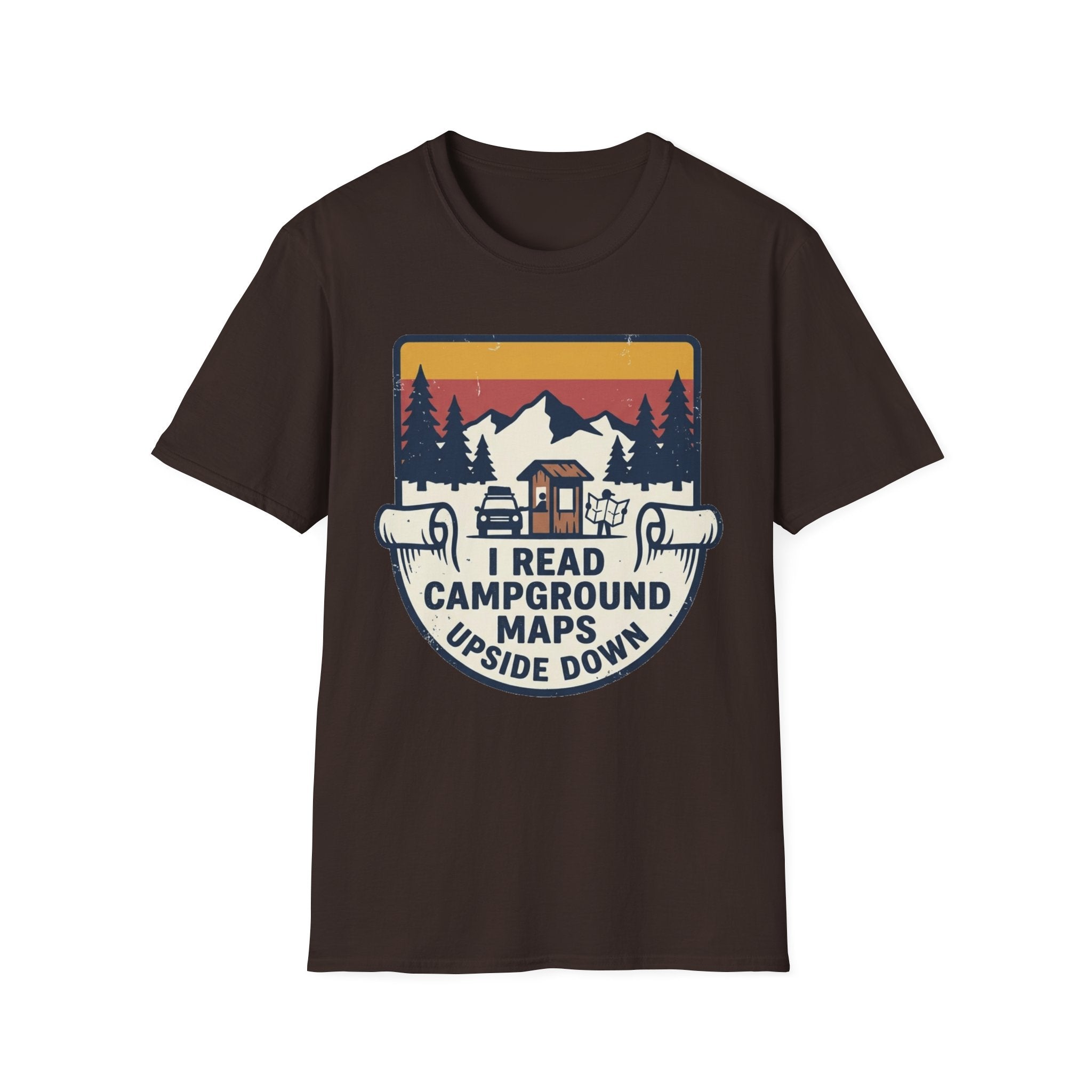 I Read Campground Maps Upside Down T-Shirt