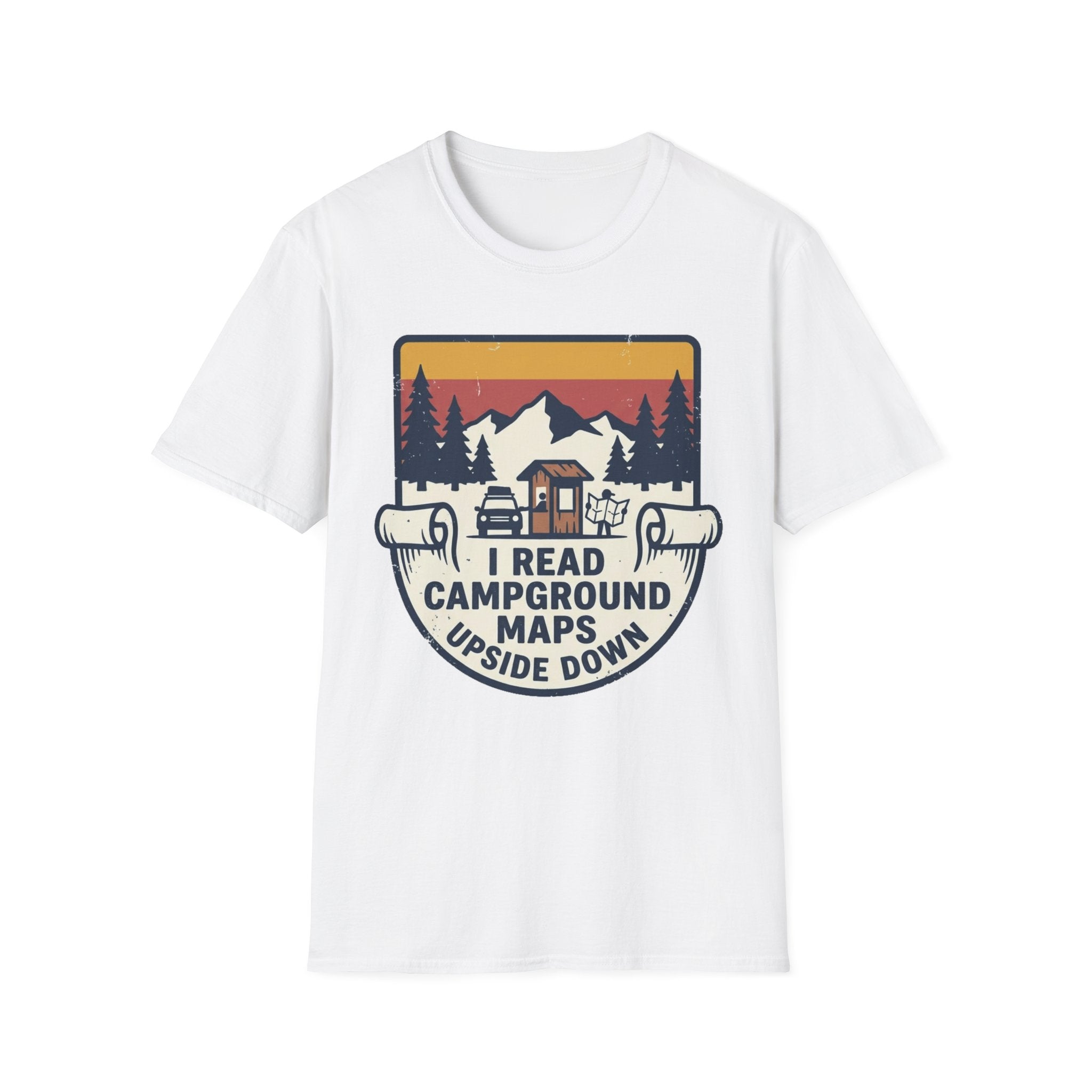 I Read Campground Maps Upside Down T-Shirt