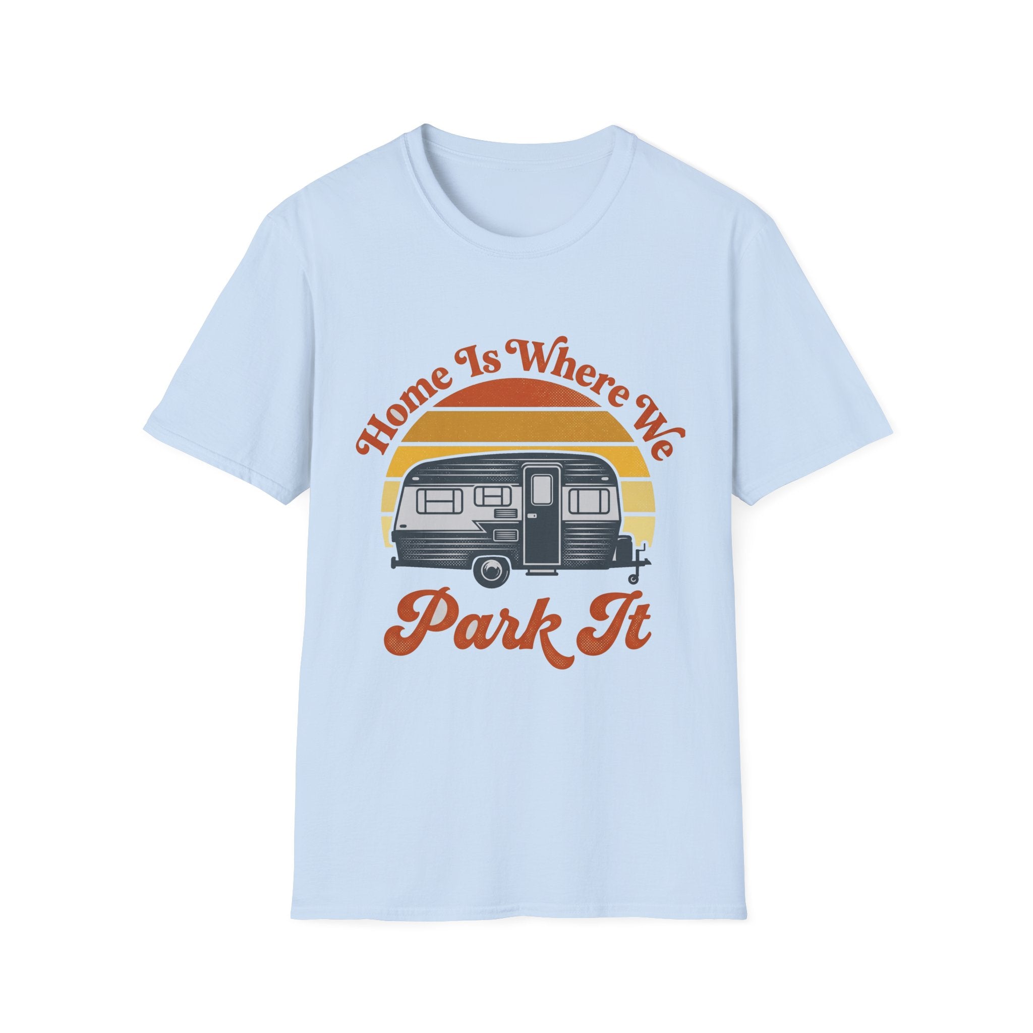 Home Is Where We Park It Sunset Stripe T-Shirt
