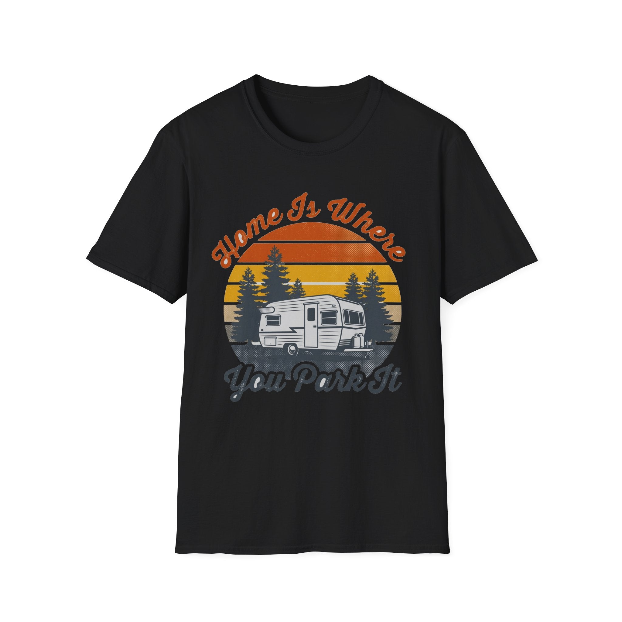 Home Is Where You Park It Retro Camper T-Shirt