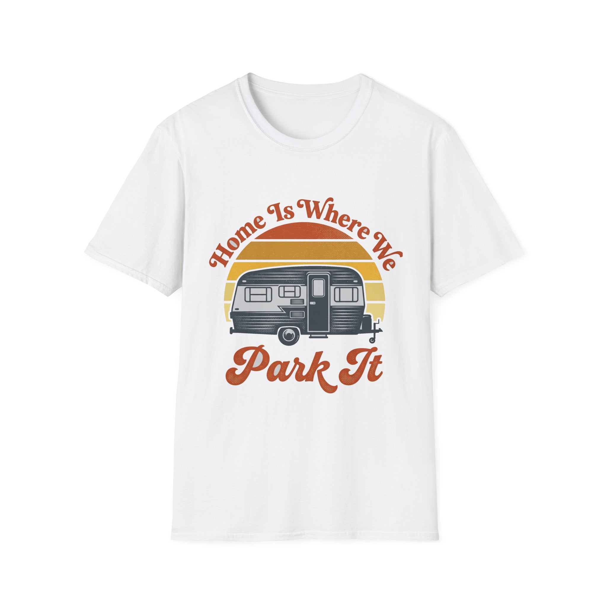 Home Is Where We Park It Sunset Stripe T-Shirt