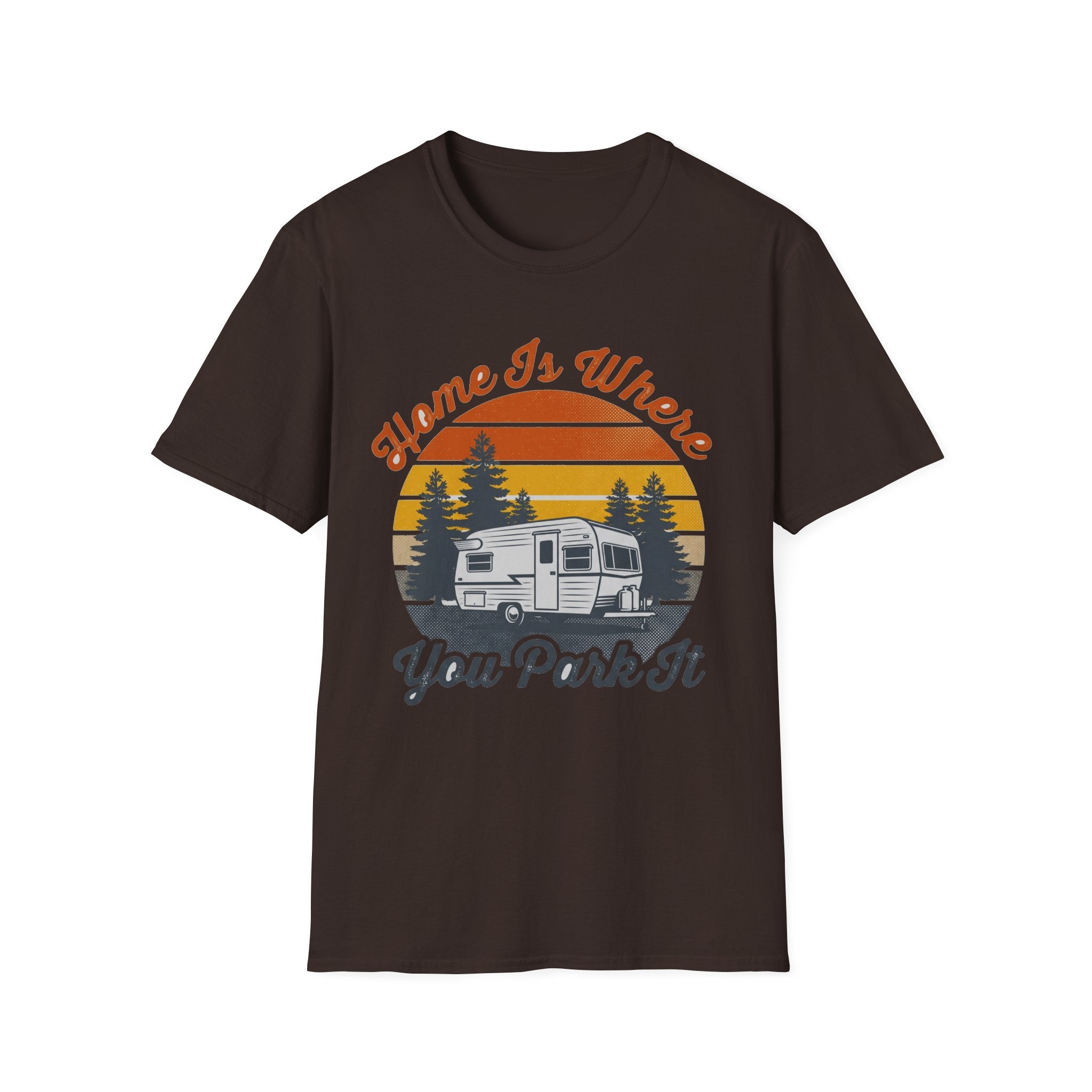 Home Is Where You Park It Retro Camper T-Shirt
