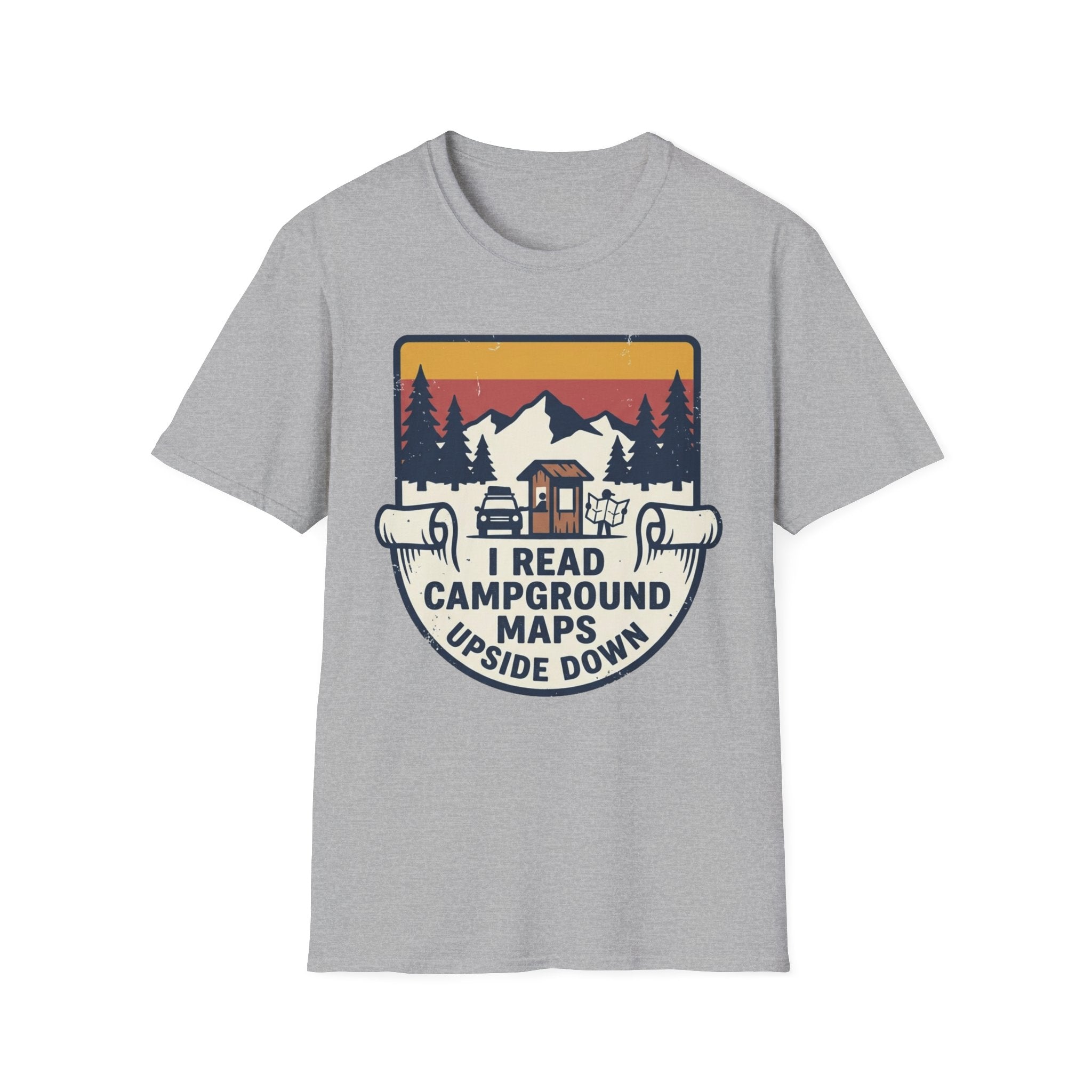 I Read Campground Maps Upside Down T-Shirt