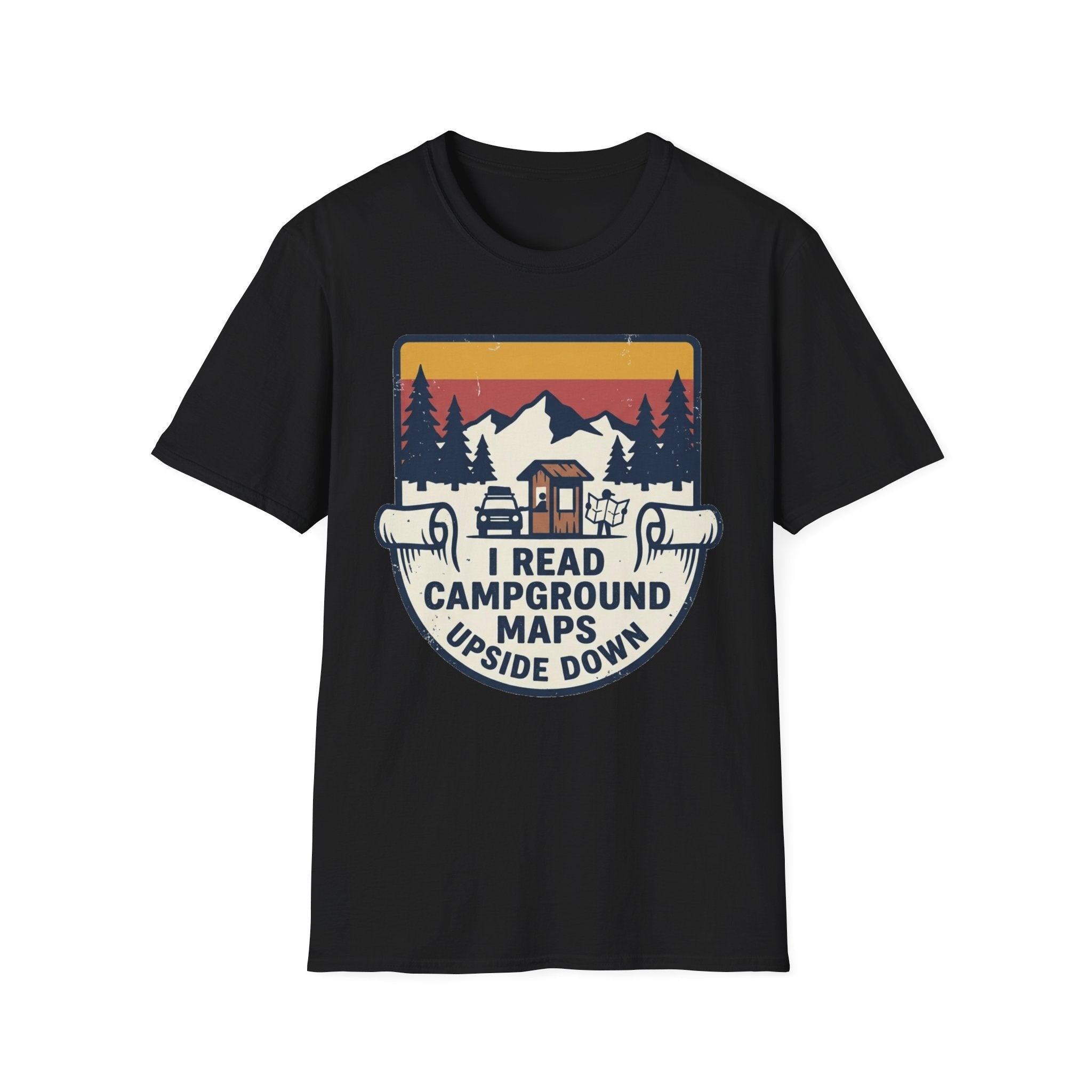 I Read Campground Maps Upside Down T-Shirt