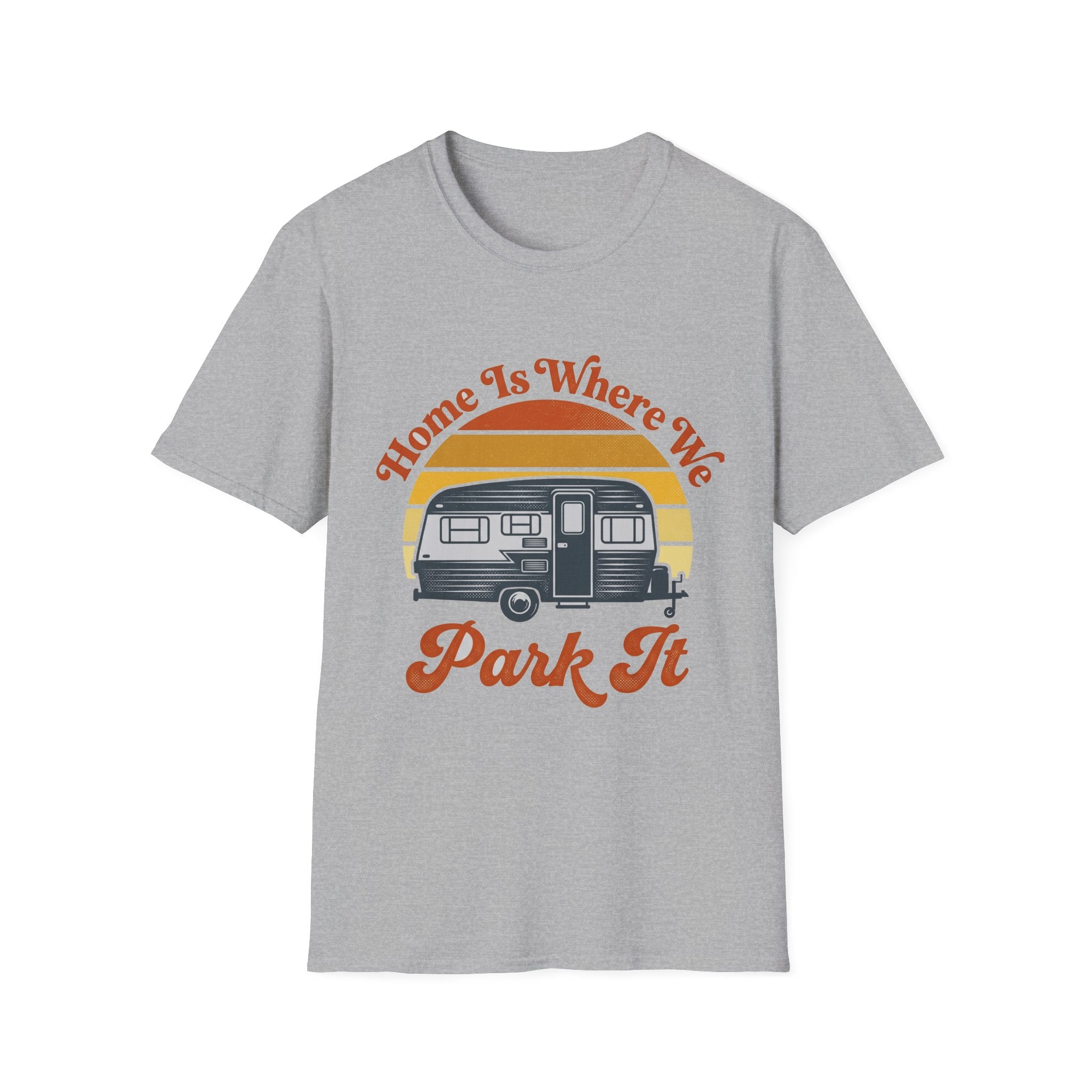 Home Is Where We Park It Sunset Stripe T-Shirt