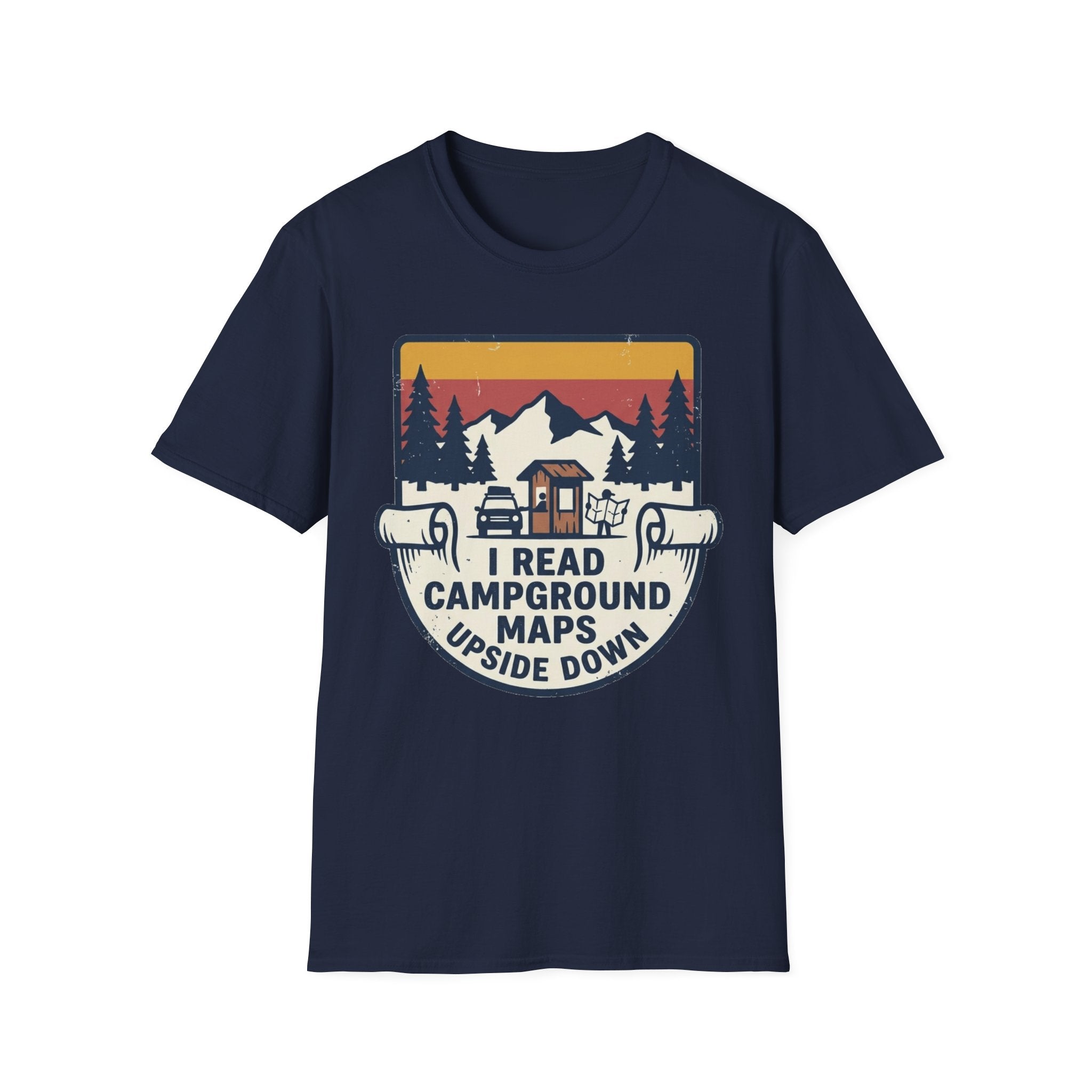 I Read Campground Maps Upside Down T-Shirt